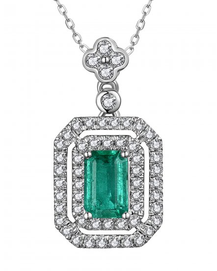 EMERALD CUT DIAMOND PENDANT (TP2589)