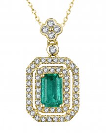 EMERALD CUT DIAMOND PENDANT (TP2589)