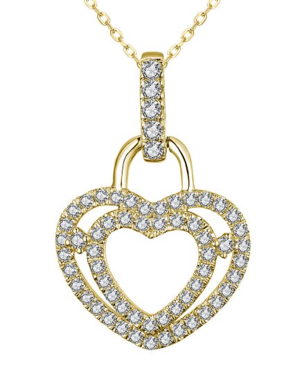 LOCK STYLE HEART SHAPE DIAMOND PENDANT (TP2597)