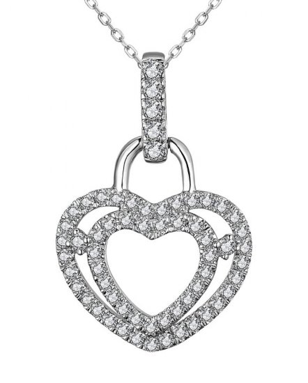 LOCK STYLE HEART SHAPE DIAMOND PENDANT (TP2597)