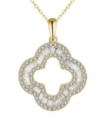 CLOVER STYLE BAGUETTE DIAMOND PENDANT (TP2603)