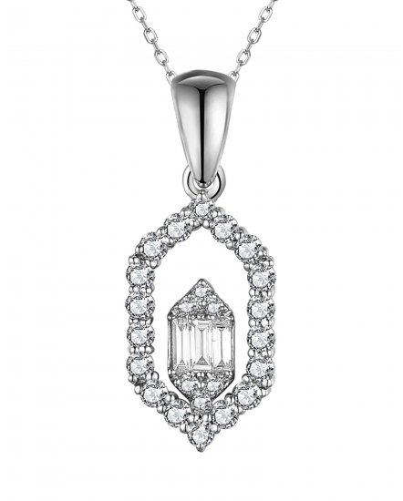 HEXAGON STYLE DIAMOND PENDANT (TP2639)