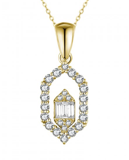 HEXAGON STYLE DIAMOND PENDANT (TP2639)