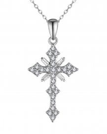 CROSS BAGUETTE DIAMOND PENDANT (TP2649)