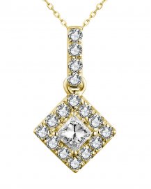 PRINCESS CUT DIAMOND PENDANT (TP2655)