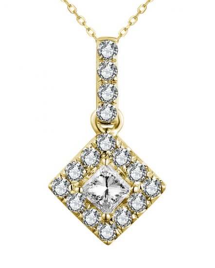 PRINCESS CUT DIAMOND PENDANT (TP2655)