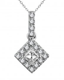 PRINCESS CUT DIAMOND PENDANT (TP2655)
