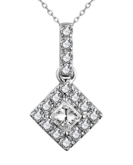 PRINCESS CUT DIAMOND PENDANT (TP2655)