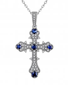 CROSS SAPPHIRE DIAMOND PENDANT (TP2657)