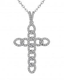 LINK STYLE CROSS DIAMOND PENDANT (TP2673)