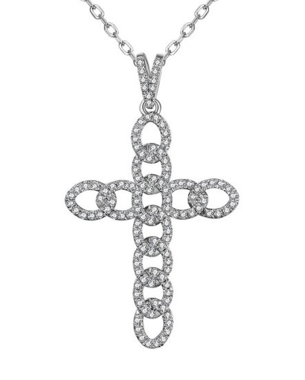LINK STYLE CROSS DIAMOND PENDANT (TP2673)