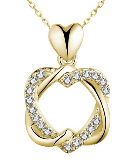 INTER LINKED HEART SHAPE DIAMOND PENDANT (TP2680)