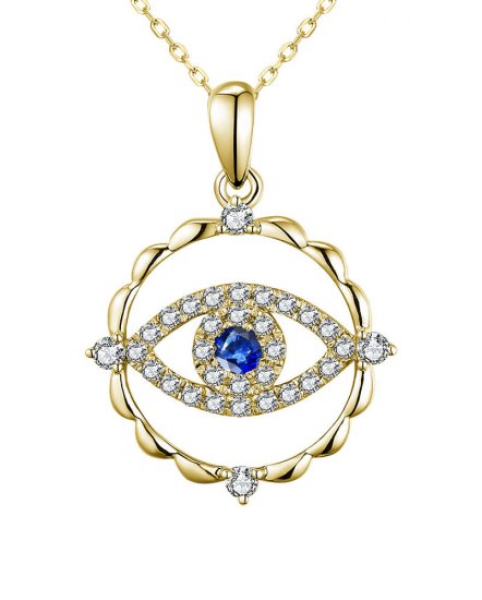 EVIL EYE SAPPHIRE DIAMOND PENDANT (TP2686)