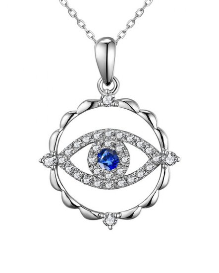 EVIL EYE SAPPHIRE DIAMOND PENDANT (TP2686)