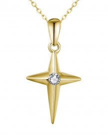 CROSS SOLITAIRE DIAMOND PENDANT (TP2689)