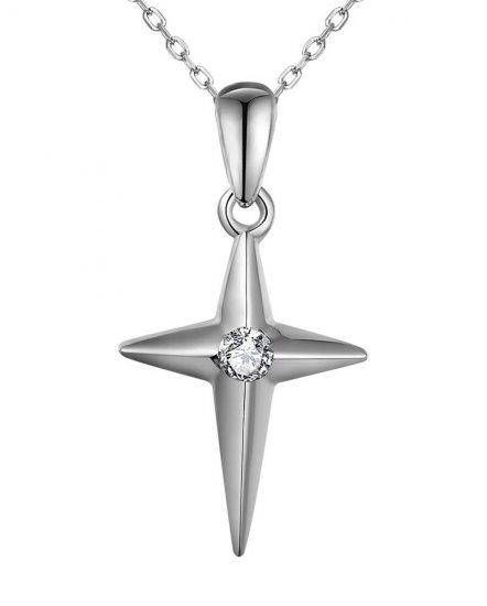 CROSS SOLITAIRE DIAMOND PENDANT (TP2689)