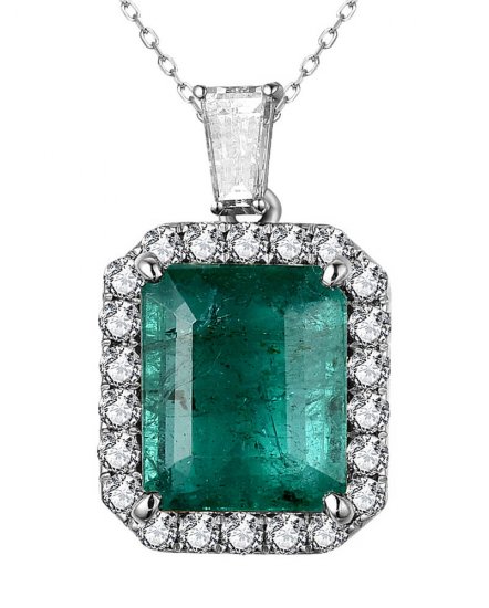 EMERALD CUT DIAMOND PENDANT (TP2750)