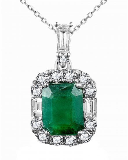 EMERALD CUT DIAMOND PENDANT (TP2753)