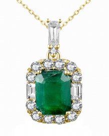 EMERALD CUT DIAMOND PENDANT (TP2753)