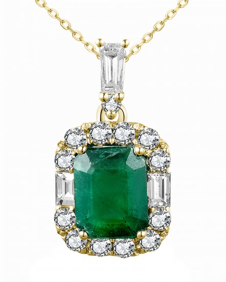 EMERALD CUT DIAMOND PENDANT (TP2753)