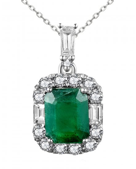 EMERALD CUT DIAMOND PENDANT (TP2753)