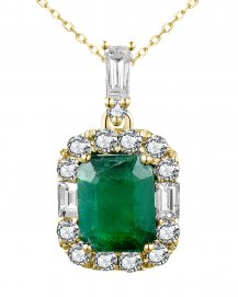 EMERALD CUT DIAMOND PENDANT (TP2753)