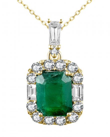EMERALD CUT DIAMOND PENDANT (TP2753)
