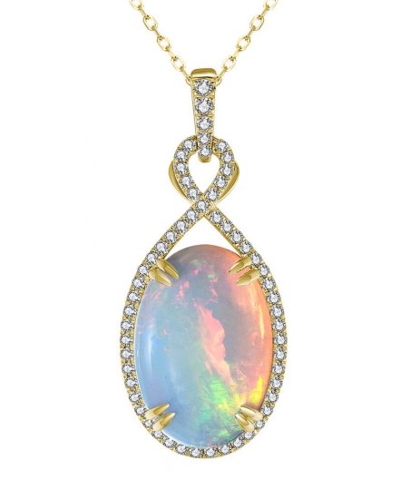 OVAL OPAL DIAMOND PENDANT (TP2756)