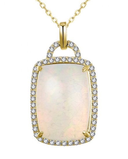 CUSHION OPAL DIAMOND PENDANT (TP2757)