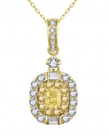 MULTI TONE CUSHION DIAMOND PENDANT (TP2761)