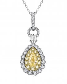 MULTI TONE PEAR DIAMOND PENDANT (TP2768)