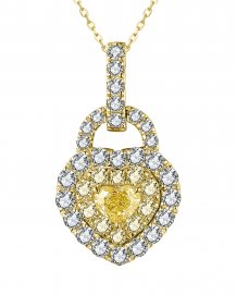 MULTI TONE HEART DIAMOND PENDANT (TP2780)