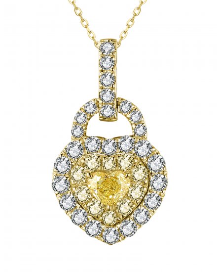 MULTI TONE HEART DIAMOND PENDANT (TP2780)