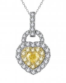 MULTI TONE HEART DIAMOND PENDANT (TP2780)