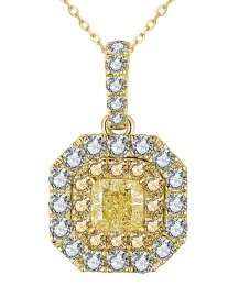 MULTI TONE CUSHION DIAMOND PENDANT (TP2784)