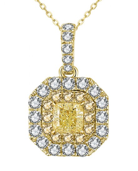 MULTI TONE CUSHION DIAMOND PENDANT (TP2784)