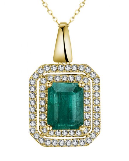 EMERALD CUT DIAMOND PENDANT (TP2787)