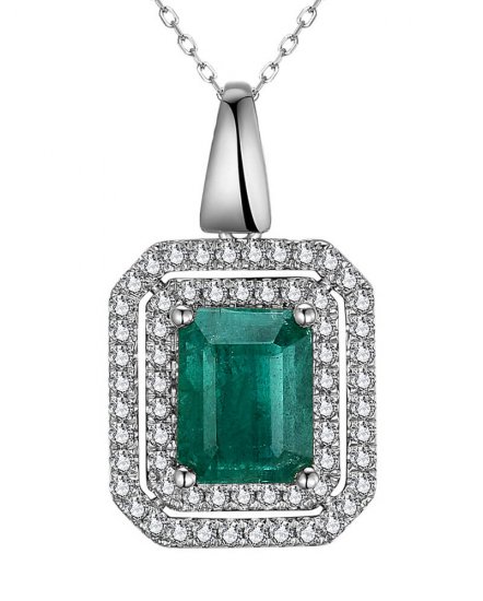 EMERALD CUT DIAMOND PENDANT (TP2787)