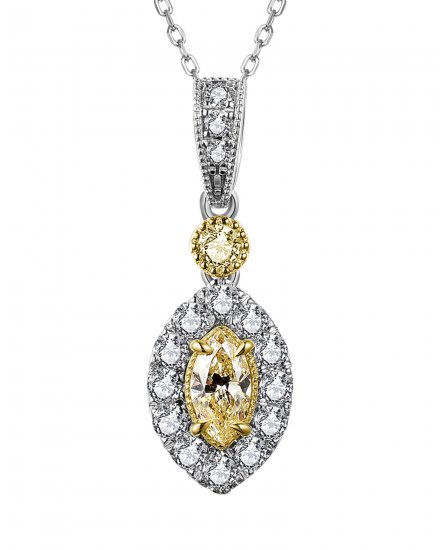 MULTI TONE MARQUISE DIAMOND PENDANT (TP2790)