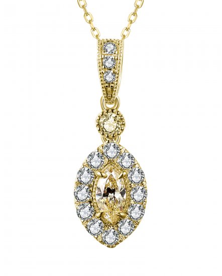 MULTI TONE MARQUISE DIAMOND PENDANT (TP2790)