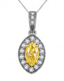 MULTI TONE MARQUISE DIAMOND PENDANT (TP2791)