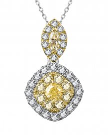 MULTI TONE RADIANT DIAMOND PENDANT (TP2795)