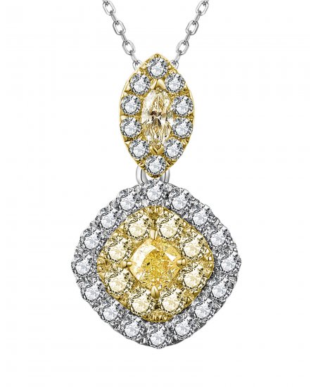 MULTI TONE RADIANT DIAMOND PENDANT (TP2795)