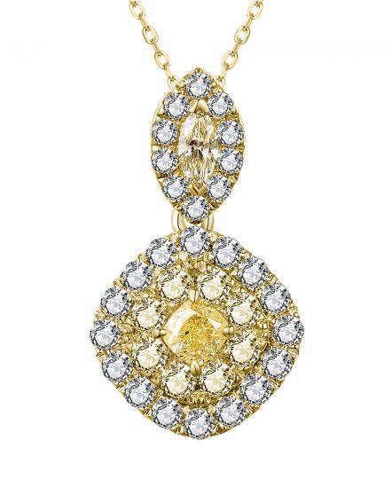 MULTI TONE RADIANT DIAMOND PENDANT (TP2795)