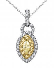 MULTI TONE MARQUISE DIAMOND PENDANT (TP2799)
