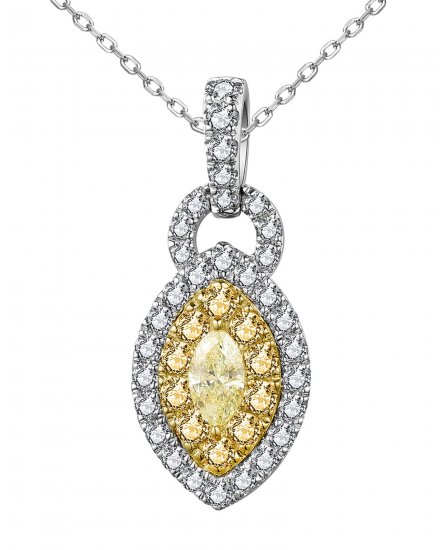 MULTI TONE MARQUISE DIAMOND PENDANT (TP2799)