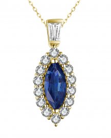 MARQUISE SAPPHIRE DIAMOND PENDANT (TP2804)