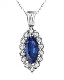 MARQUISE SAPPHIRE DIAMOND PENDANT (TP2804)