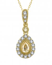 MULTI TONE PEAR DIAMOND PENDANT (TP2806)
