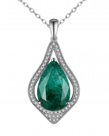 PEAR EMERALD DIAMOND PENDANT (TP2809)